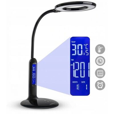 Aigostar Lampka Biurkowa LED 7W z wyświetlaczem BLACK Aigostar Lampka Biurkowa LED 7W z wyświetlaczem BLACK
