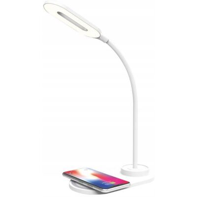 INQ Lampka Biurkowa Led Biała Z Ładowarką Wireless INQ Lampka Biurkowa Led Biała Z Ładowarką Wireless
