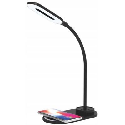 INQ Lampka Biurkowa Led Czarna Z Ładowarką Wireless INQ Lampka Biurkowa Led Czarna Z Ładowarką Wireless