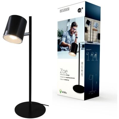 INQ Lampka biurkowa LED Nilsen Zoe PX043, czarna, 6,5 W INQ Lampka biurkowa LED Nilsen Zoe PX043, czarna, 6,5 W