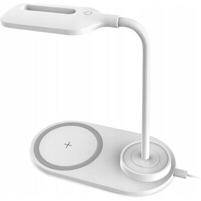 PLATINET Lampka biurkowa LED z ładowarką 5W bezprzewodową biała PLATINET Lampka biurkowa LED z ładowarką 5W bezprzewodową biała