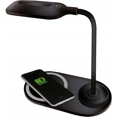 PLATINET Lampka biurkowa LED z ładowarką 5W bezprzewodową czarna PLATINET Lampka biurkowa LED z ładowarką 5W bezprzewodową czarna