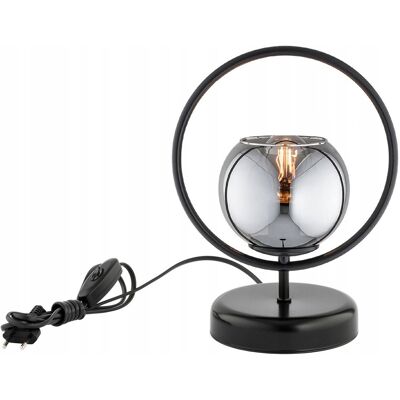Inny producent Lampka Biurkowa Nocna Obręcz Ring Szklana Kula Grafit Saturn Inny producent Lampka Biurkowa Nocna Obręcz Ring Szklana Kula Grafit Saturn