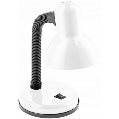Lampka biurkowa RIO E27, max. 40W, biała, GTV Lampka biurkowa RIO E27, max. 40W, biała, GTV