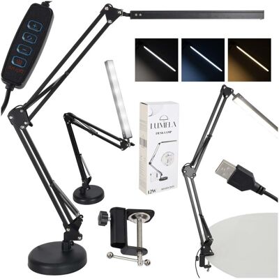 Artemis Lampka Biurkowa Szkolna Nocna na Biurko Lampa LED 2w1 Regulowana Uchwyt Artemis Lampka Biurkowa Szkolna Nocna na Biurko Lampa LED 2w1 Regulowana Uchwyt
