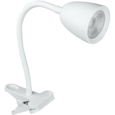 Lampka Biurkowa Z Klipsem Regulowana Elastyczne Ramię Biała Led 4w Dpm Lampka Biurkowa Z Klipsem Regulowana Elastyczne Ramię Biała Led 4w Dpm