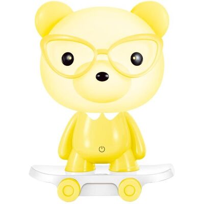 Lampa biurkowa Zumahome Bear Skater - Bezpieczna, Trwała w plastiku Lampa biurkowa Zumahome Bear Skater - Bezpieczna, Trwała w plastiku