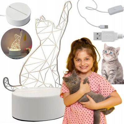 brak danych Lampka dekoracyjna do pokoju KOT nocna na USB dla dzieci z PRZEŁĄCZNIKIEM brak danych Lampka dekoracyjna do pokoju KOT nocna na USB dla dzieci z PRZEŁĄCZNIKIEM