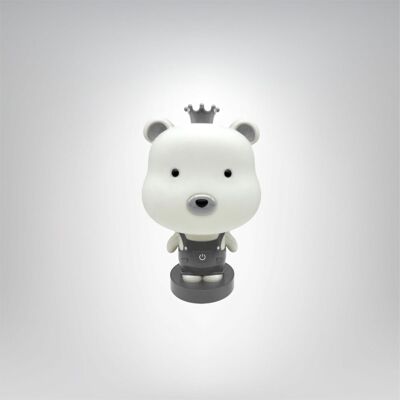 Lampex Lampka dekoracyjna Misiek LED - Szary Lampex Lampka dekoracyjna Misiek LED - Szary