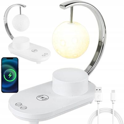 Inny producent LAMPKA KSIĘŻYC RGB Z ŁADOWARKĄ INDUKCYJNĄ 10W LED USB GŁOŚNIK BLUETOOTH Inny producent LAMPKA KSIĘŻYC RGB Z ŁADOWARKĄ INDUKCYJNĄ 10W LED USB GŁOŚNIK BLUETOOTH