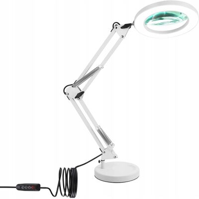 Blow LAMPKA LED BIURKOWA LAMPA KOSMETYCZNA KREŚLARSKA LUPA SZKŁO POWIĘKSZAJĄCE Blow LAMPKA LED BIURKOWA LAMPA KOSMETYCZNA KREŚLARSKA LUPA SZKŁO POWIĘKSZAJĄCE
