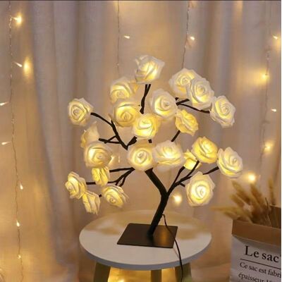 ABC LAMPKA LED DRZEWKO drzewo RÓŻANE białe RÓŻE bonsai przytulne NA PREZENT ABC LAMPKA LED DRZEWKO drzewo RÓŻANE białe RÓŻE bonsai przytulne NA PREZENT