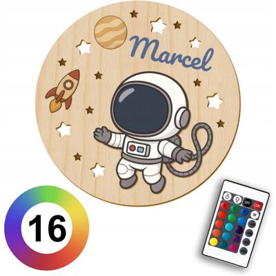 Koala Wood LAMPKA LED PERSONALIZOWANA na Ścianę dla dzieci z Imieniem Na Pilot Prezent Astronauta Kosmos Koala Wood LAMPKA LED PERSONALIZOWANA na Ścianę dla dzieci z Imieniem Na Pilot Prezent Astronauta Kosmos