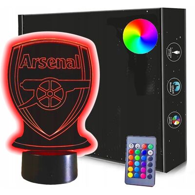 HLO Lampka nocna 3D Led ARSENAL usb + pilot RGB HLO Lampka nocna 3D Led ARSENAL usb + pilot RGB