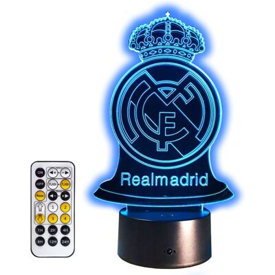 Rodzinkowo.pl Lampka nocna 3D LED Piłka Nożna REAL MADRYT USB + PILOT Rodzinkowo.pl Lampka nocna 3D LED Piłka Nożna REAL MADRYT USB + PILOT