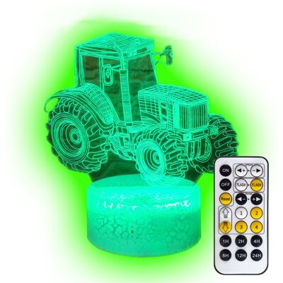 Rodzinkowo.pl Lampka nocna 3D LED TRAKTOR CIĄGNIK kabel USB + PILOT Rodzinkowo.pl Lampka nocna 3D LED TRAKTOR CIĄGNIK kabel USB + PILOT