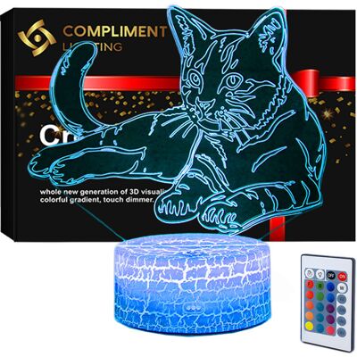 Compliment Lampka Nocna 3d Wizualizacja Personal Lamp Led Usb Pilot Kotek Kot Compliment Lampka Nocna 3d Wizualizacja Personal Lamp Led Usb Pilot Kotek Kot