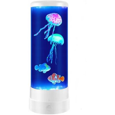 PerfectLife Lampka Nocna Akwarium Led Zmieniająca Kolory Rybki Meduzy Biała PerfectLife Lampka Nocna Akwarium Led Zmieniająca Kolory Rybki Meduzy Biała