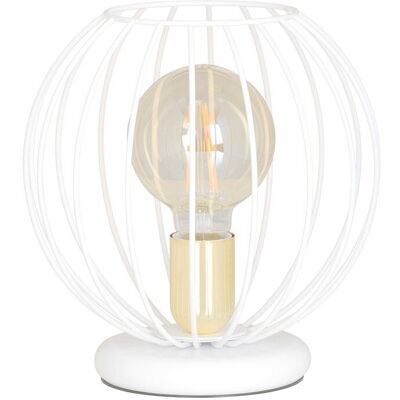 EMIBIG Lampka nocna ALBIO LN1 WHITE nowoczesna loft biało/złota EMIBIG Lampka nocna ALBIO LN1 WHITE nowoczesna loft biało/złota