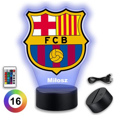 Koala Wood Lampka Nocna Barcelona z Nadrukiem 3D LED FC Imię Koala Wood Lampka Nocna Barcelona z Nadrukiem 3D LED FC Imię