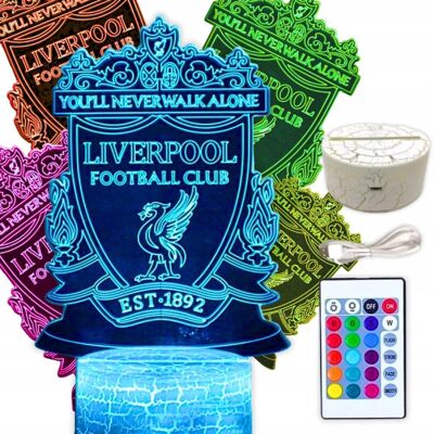 Inny producent Lampka Nocna dla Dzieci Liverpool Herb Logo Na Święta 16 Kolorów Inny producent Lampka Nocna dla Dzieci Liverpool Herb Logo Na Święta 16 Kolorów