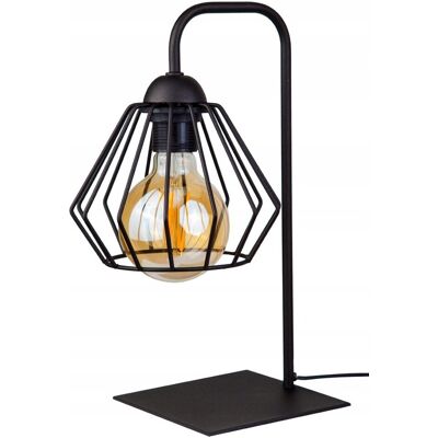 LED-ONE Lampka nocna biurkowa Lampa stołowa loft KLOSZ DRUT z włącznikiem led E27 LED-ONE Lampka nocna biurkowa Lampa stołowa loft KLOSZ DRUT z włącznikiem led E27