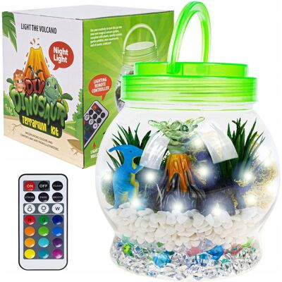 Inny producent Lampka Nocna Dla Dzieci Hodowla Dinozaurów Terrarium Diy Pilot Led Rgb Inny producent Lampka Nocna Dla Dzieci Hodowla Dinozaurów Terrarium Diy Pilot Led Rgb