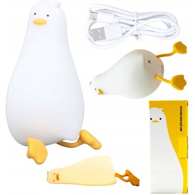 Inny producent Lampka Nocna Dla Dzieci Kaczka Dziwaczka Do Klepania Led Silikonowa Usb C Inny producent Lampka Nocna Dla Dzieci Kaczka Dziwaczka Do Klepania Led Silikonowa Usb C