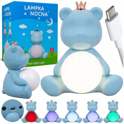 Inny producent Lampka nocna dla dzieci LED MIŚ niedźwiadek światło RGB do pokoju dziecka Inny producent Lampka nocna dla dzieci LED MIŚ niedźwiadek światło RGB do pokoju dziecka