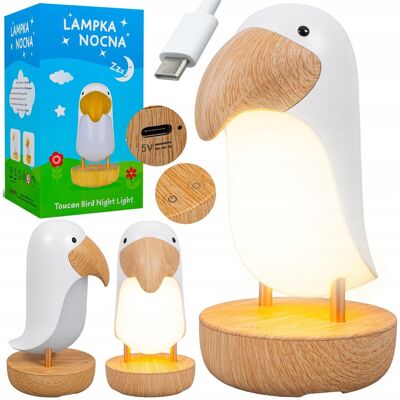 Inny producent Lampka nocna dla dzieci niemowląt LED TUKAN ptak do czytania pokoju DZIECKA Inny producent Lampka nocna dla dzieci niemowląt LED TUKAN ptak do czytania pokoju DZIECKA