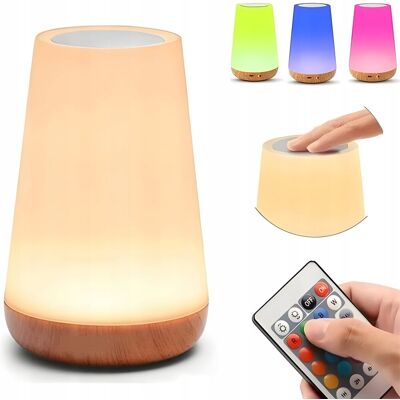 Inny producent Lampka Nocna Do Sypialni Dla Dzieci Bezprzewodowa LED USB RGB Dotykowa Inny producent Lampka Nocna Do Sypialni Dla Dzieci Bezprzewodowa LED USB RGB Dotykowa