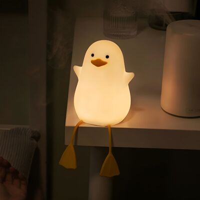 Bounn Lampka nocna do sypialni dla dzieci LED 3D kaczuszka z uchwytem 5000 lm silikon Bounn Lampka nocna do sypialni dla dzieci LED 3D kaczuszka z uchwytem 5000 lm silikon