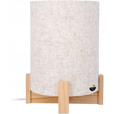 Cadro Lampka nocna do sypialni stołowa 24 cm do kontaktu beżowa dekoracyjna Cadro Lampka nocna do sypialni stołowa 24 cm do kontaktu beżowa dekoracyjna