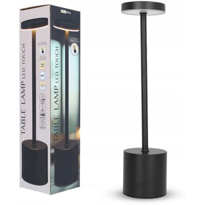 Cadro Lampka nocna do sypialni stołowa czarna 34,5 cm na usb dotykowa led ozdobna Cadro Lampka nocna do sypialni stołowa czarna 34,5 cm na usb dotykowa led ozdobna