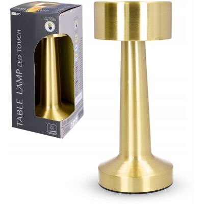 Cadro Lampka nocna do sypialni stołowa led bezprzewodowa usb złota 21,5 cm Cadro Lampka nocna do sypialni stołowa led bezprzewodowa usb złota 21,5 cm