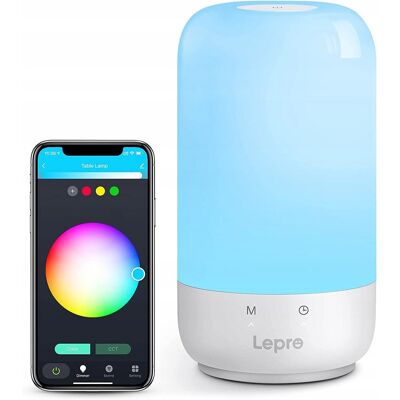 Inny producent Lampka nocna dotykowa, ściemniana inteligentna LED 18cm WiFi RGB aplikacja Inny producent Lampka nocna dotykowa, ściemniana inteligentna LED 18cm WiFi RGB aplikacja