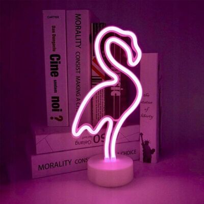inna (Inny) LAMPKA NOCNA FLAMING LED NEON LAMPA STOŁOWA NA PODSTAWCE DEKORACJA inna (Inny) LAMPKA NOCNA FLAMING LED NEON LAMPA STOŁOWA NA PODSTAWCE DEKORACJA