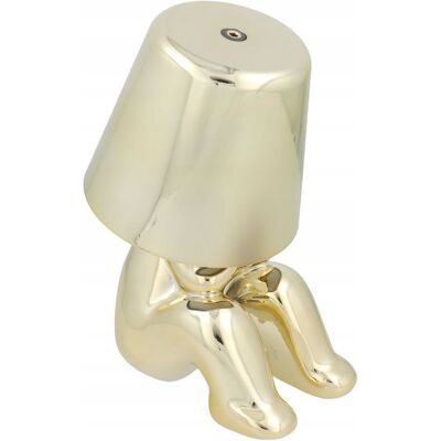 Inny producent Lampka nocna GOLD MAN elegancka ozdobna złota lampa LED akumulator dotykowa Inny producent Lampka nocna GOLD MAN elegancka ozdobna złota lampa LED akumulator dotykowa