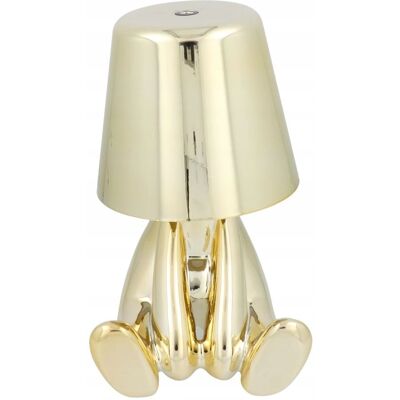 Inny producent Lampka nocna GOLD MAN elegancka ozdobna złota lampa LED akumulator dotykowa Inny producent Lampka nocna GOLD MAN elegancka ozdobna złota lampa LED akumulator dotykowa