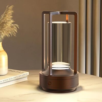 Inny producent Lampka nocna Hapfish brązowy Bezprzewodowa przenośna lampa stołowa USB Inny producent Lampka nocna Hapfish brązowy Bezprzewodowa przenośna lampa stołowa USB