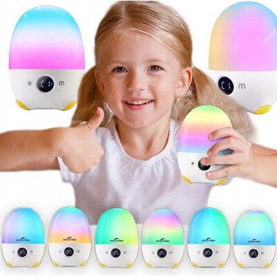 Inny producent Lampka nocna jajko biurkowa lub biwakowa lampa RGB timer dla dziecka dzieci Inny producent Lampka nocna jajko biurkowa lub biwakowa lampa RGB timer dla dziecka dzieci
