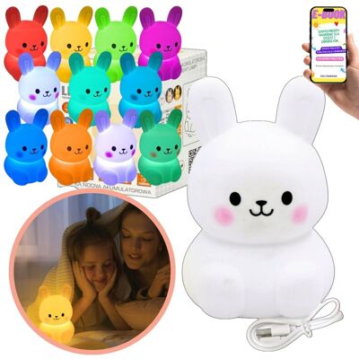 LEDLUMEN LAMPKA NOCNA LAMPA KRÓLIK LED RGB USB Dziecięca • Silikonowa • PREZENT DLA DZIECKA Dziewczynki Chłopca Córki Wnuczki + EBOOK LEDLUMEN LAMPKA NOCNA LAMPA KRÓLIK LED RGB USB Dziecięca • Silikonowa • PREZENT DLA DZIECKA Dziewczynki Chłopca Córki Wnuczki + EBOOK