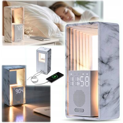inna (Inny) Lampka nocna lampa LED zegar elektroniczny budzik generator szumu USB inna (Inny) Lampka nocna lampa LED zegar elektroniczny budzik generator szumu USB