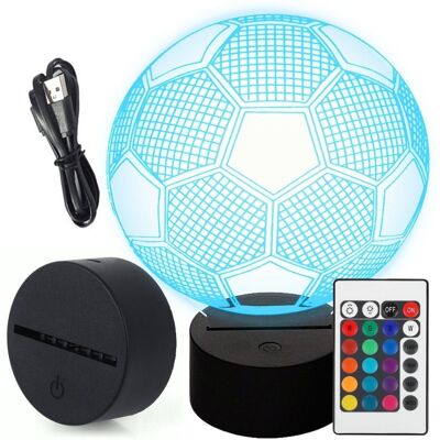 Zolta Lampka nocna LED 3D piłka dotykowa USB z pilotem dla dziecka Zolta Lampka nocna LED 3D piłka dotykowa USB z pilotem dla dziecka