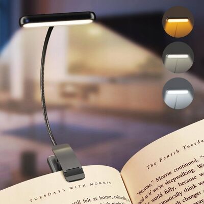 Inny producent Lampka nocna LED do czytania książek klips z klipsem bezprzewodowa czarna Inny producent Lampka nocna LED do czytania książek klips z klipsem bezprzewodowa czarna