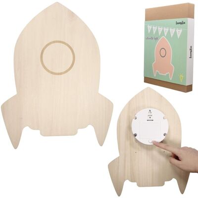 Lampka nocna LED dotykowa timer drewniana REER - rakieta Lampka nocna LED dotykowa timer drewniana REER - rakieta