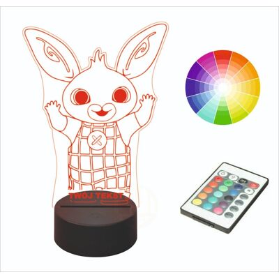 Inny producent Lampka nocna LED imię grawer BING Inny producent Lampka nocna LED imię grawer BING