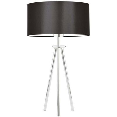 LYSNE Modna lampa stołowa do salonu na trójnogu Alta, brązowa, stalowa, E27, 50x30 cm LYSNE Modna lampa stołowa do salonu na trójnogu Alta, brązowa, stalowa, E27, 50x30 cm