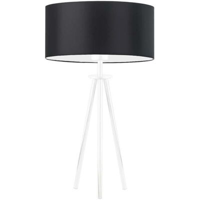 LYSNE Nowoczesna lampa podłogowa na trójnogu w klasycznej kolorystyce Alta, czarna, biała, E27, 50x30 cm LYSNE Nowoczesna lampa podłogowa na trójnogu w klasycznej kolorystyce Alta, czarna, biała, E27, 50x30 cm