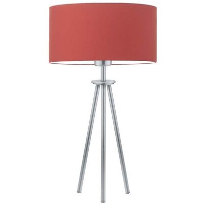 LYSNE - Alta - czerwony abażur - srebrna obudowa - lampa stołowa LYSNE - Alta - czerwony abażur - srebrna obudowa - lampa stołowa